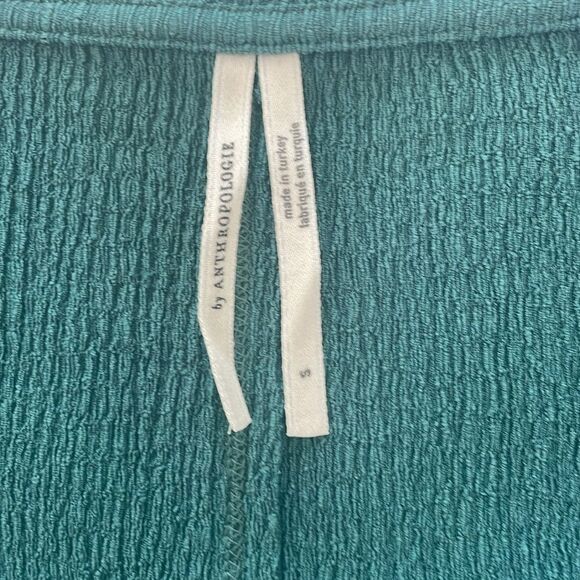 by Anthropologie Teal Textured Blouse - Picture 5 of 9